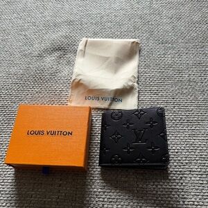 Louis Vuitton Monogram Black Leather Wallet